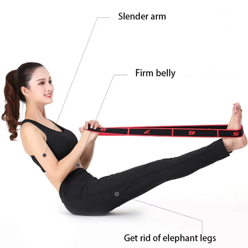 8/10 Sections danse bande de résistance Yoga étirement Pilates Fitness élasticité numérique élastique Stretch formation Tension ceinture