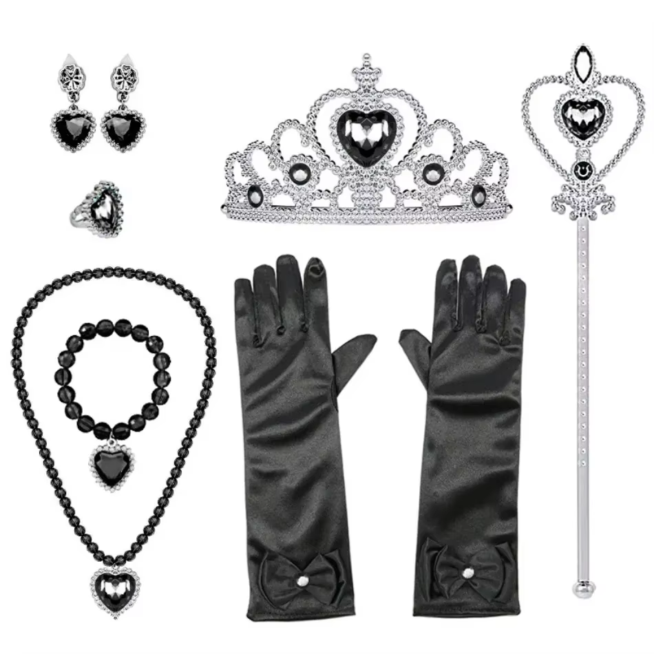 Perruque de mercredi pour enfants Halloween mercredi Addams tresses noires cheveux synthétiques accessoires de Cosplay couronne collier coiffure costume