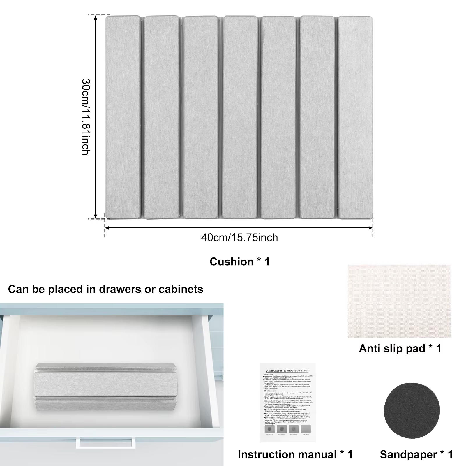 Tapis de séchage en pierre pliable, antidérapant, réutilisable, pour vaisselle, drainage, ustensiles de cuisine polyvalents