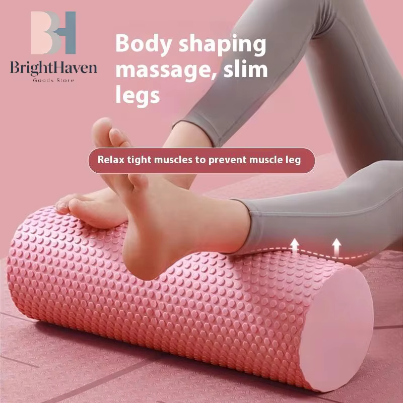 Rouleau de yoga rond en mousse EVA pour exercices de Pilates
