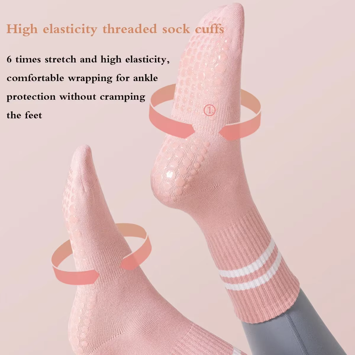 2025 nouvelles chaussettes Pilates avec poignées pour femmes