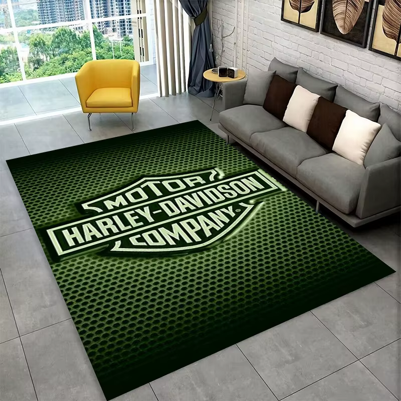 Tapis antidérapant rétro H-Harleys Racing Moto pour salon, chambre à coucher, salle de jeux, tapis de sol doux, tapis de décoration pour la maison, chambre d'enfants