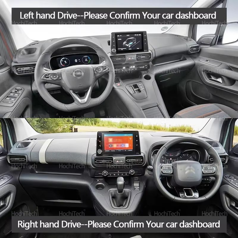 Tapis de couverture de tableau de bord automobile, Anti-UV, pour citroën Berlingo, Peugeot Partner, Opel Combo Life 2019 – 2022