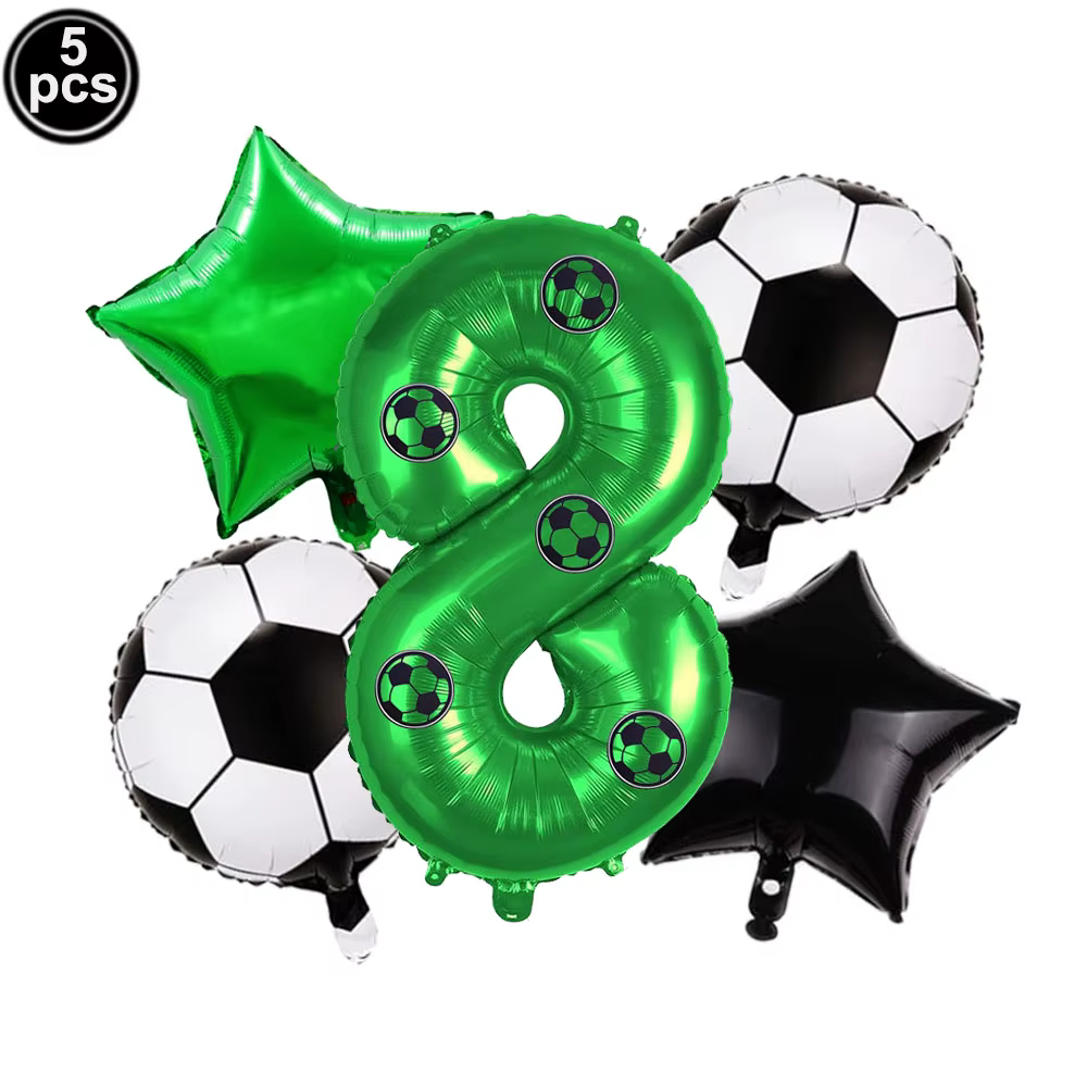 Ballons de football, décorations d'anniversaire
