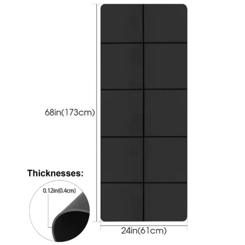 Tapis de Yoga antidérapant sport Fitness EVA confort mousse 4MM d'épaisseur