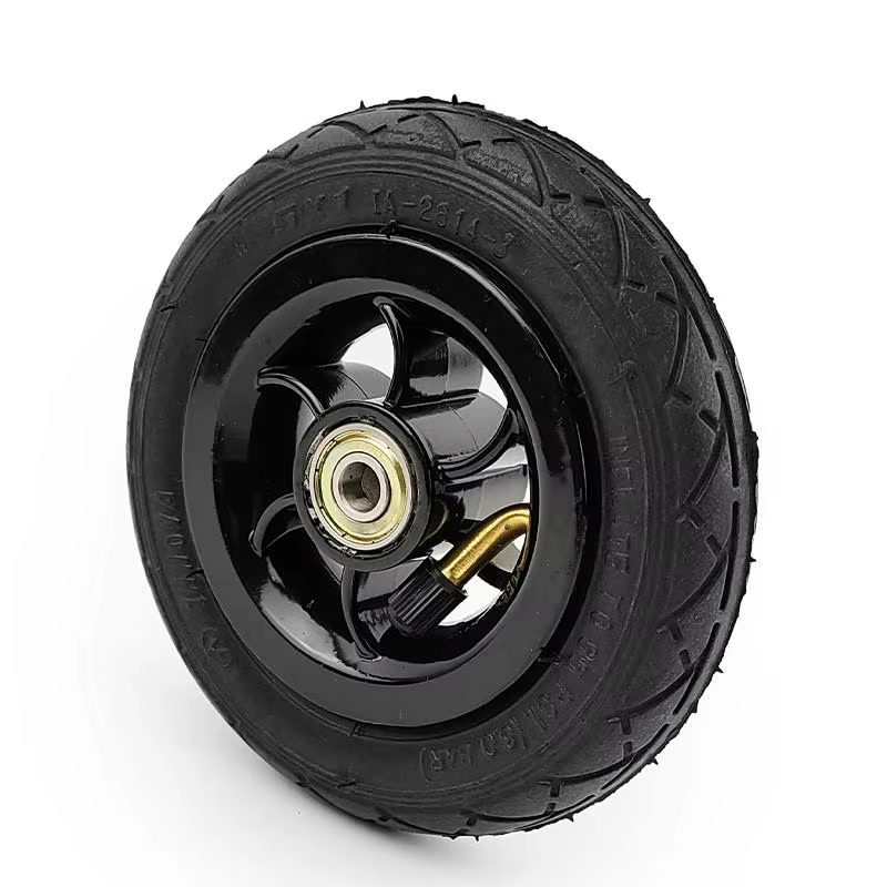 Roue Gonflable pour Chariot Électrique, 1 Pièce-5 Pouces, Moyeu de Roue en Métal avec Chambre à Air