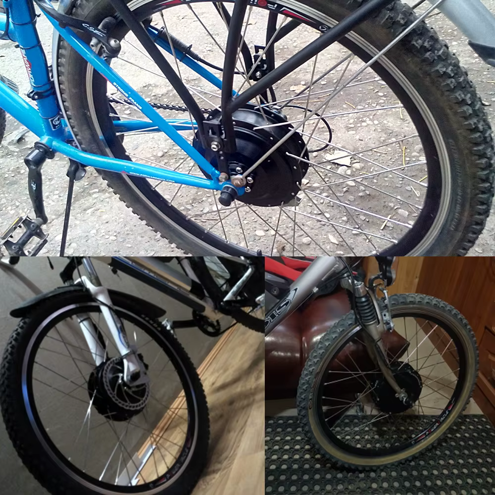 Moteur de roue avant ou arrière pour vélo, moteur de moyeu sans balais 36V 48V 250W 350W 500W, puissance adaptée aux roues de 20 pouces à 700c
