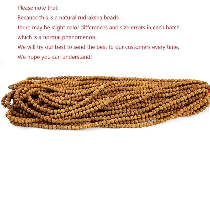 Rudraksha Mala-Perles Bouddhistes Naturelles de 6