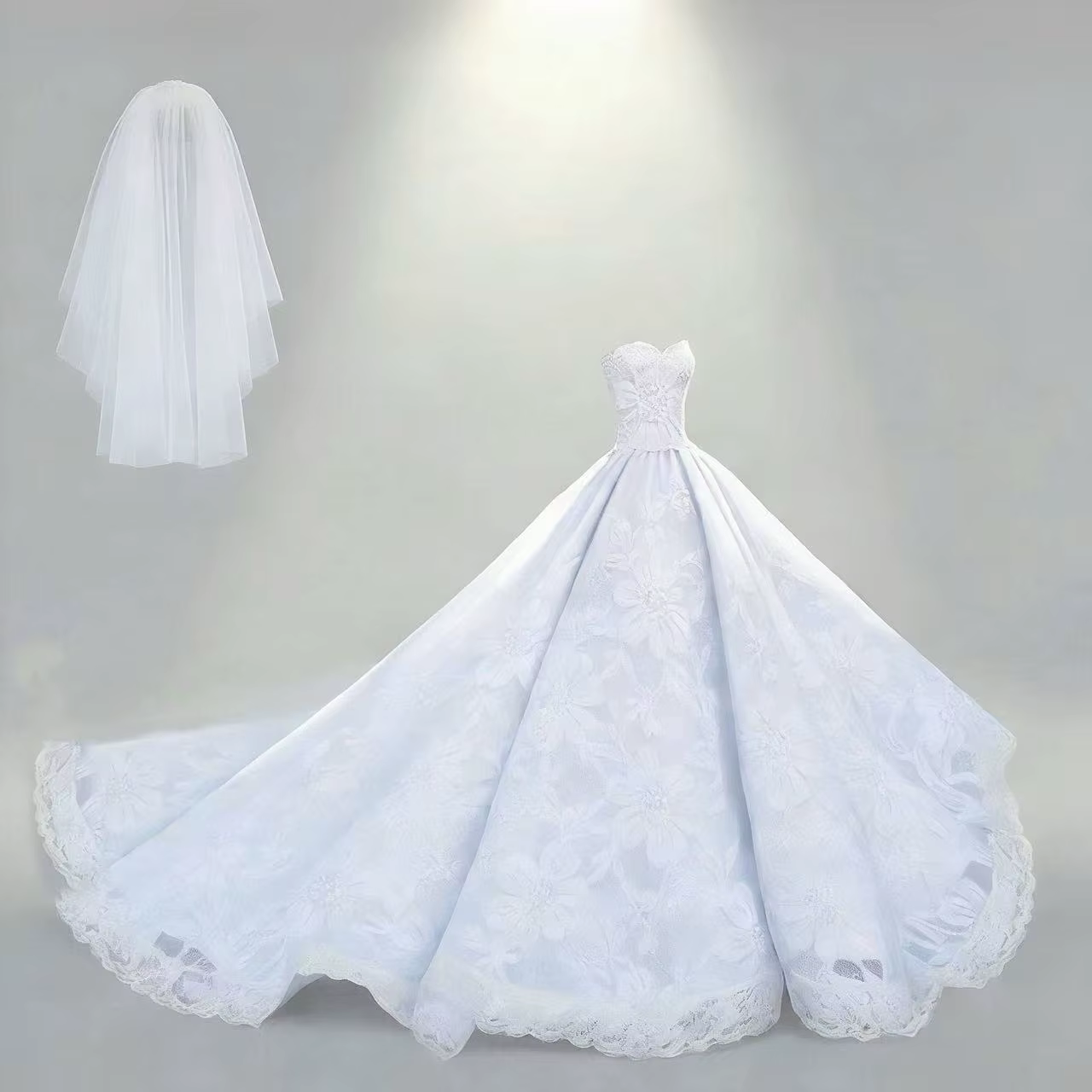 Robe blanche pour poupée de 30cm, vêtements et accessoires pour poupée BJD, robe de mariée de luxe pour princesse BJD, jouets fantastiques