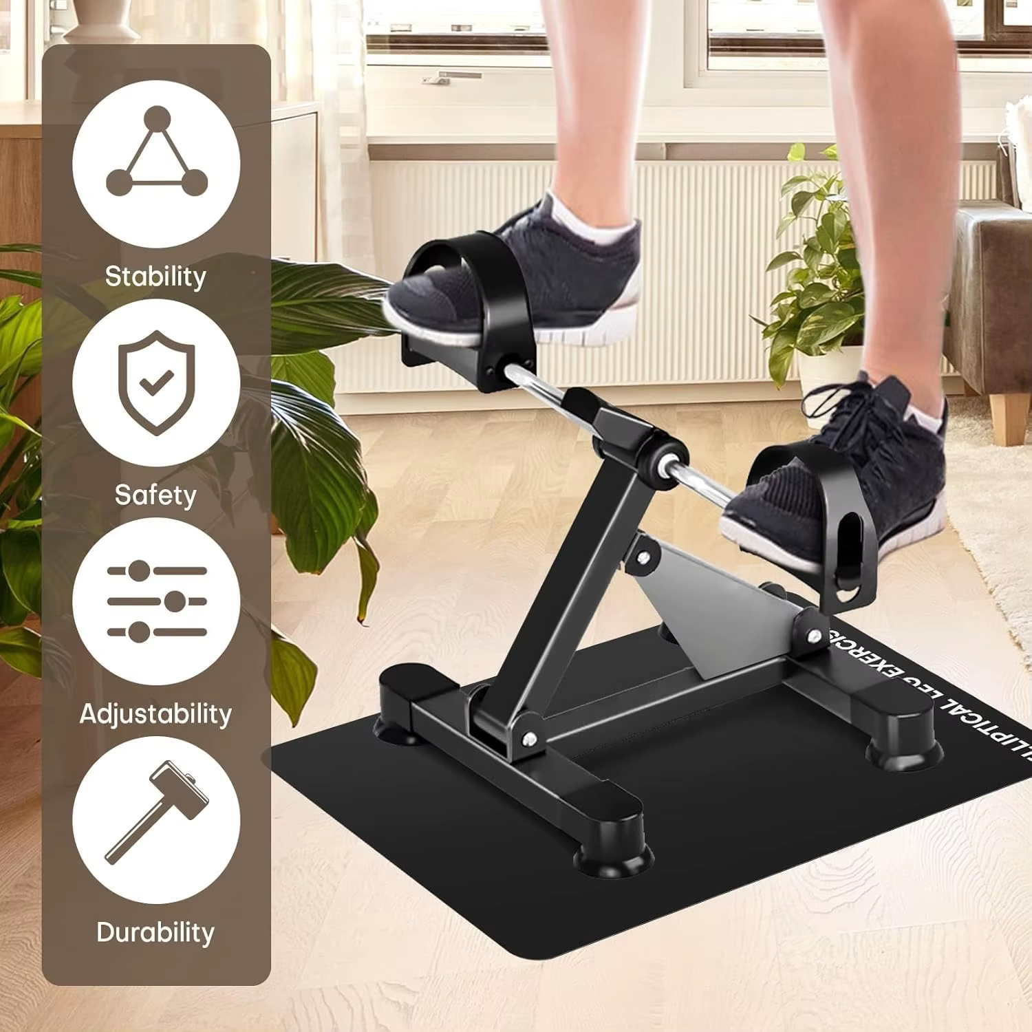 Tapis d'exercice multi-usages antidérapant et insonorisant pour la protection des équipements de sport à domicile