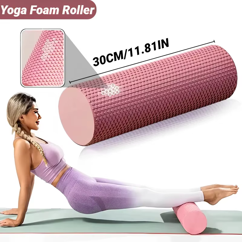 Rouleau de yoga hexagonal : Cylindre en mousse EVA (diamètre 9