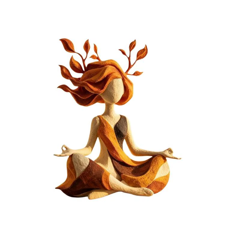 Figurine de méditation en résine de style moderne