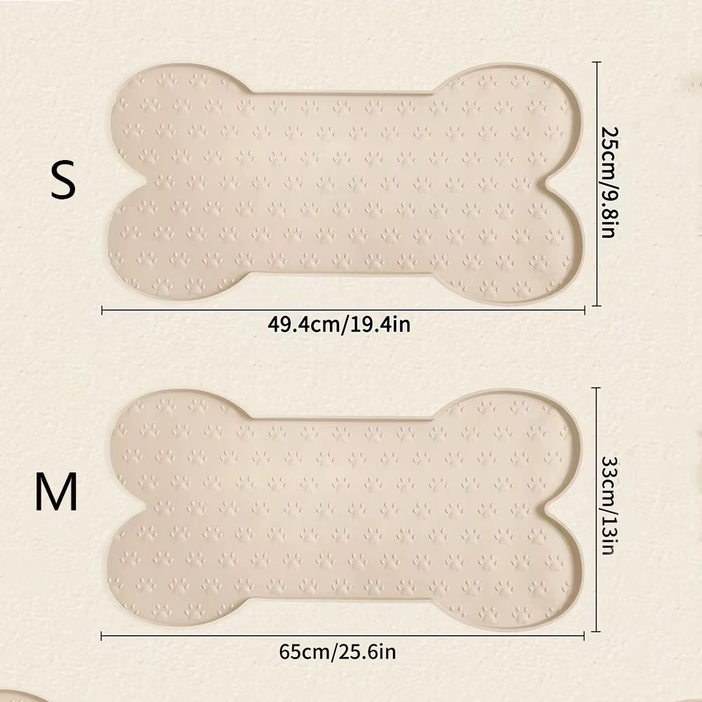 Tapis pour nourriture pour chien, tapis antidérapant en silicone pour bol de chien, tapis épais pour animaux de compagnie, tapis imperméable pour mangeoire pour chat, plateau pour manger pour chiens e