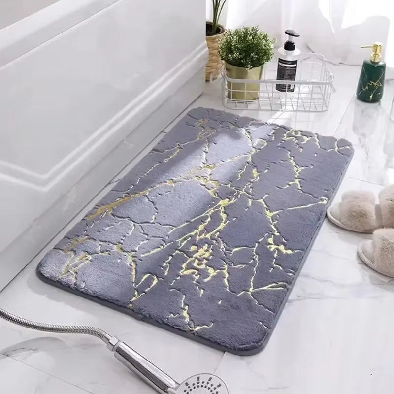Tapis de bain lavable et antidérapant absorbant pour baignoire
