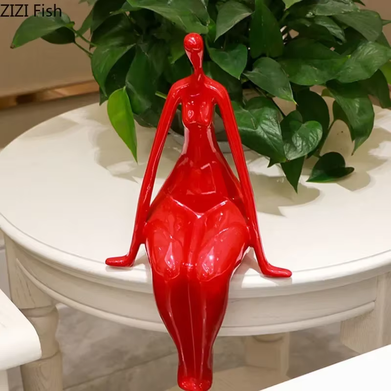 Statue de figurines de yoga abstraites