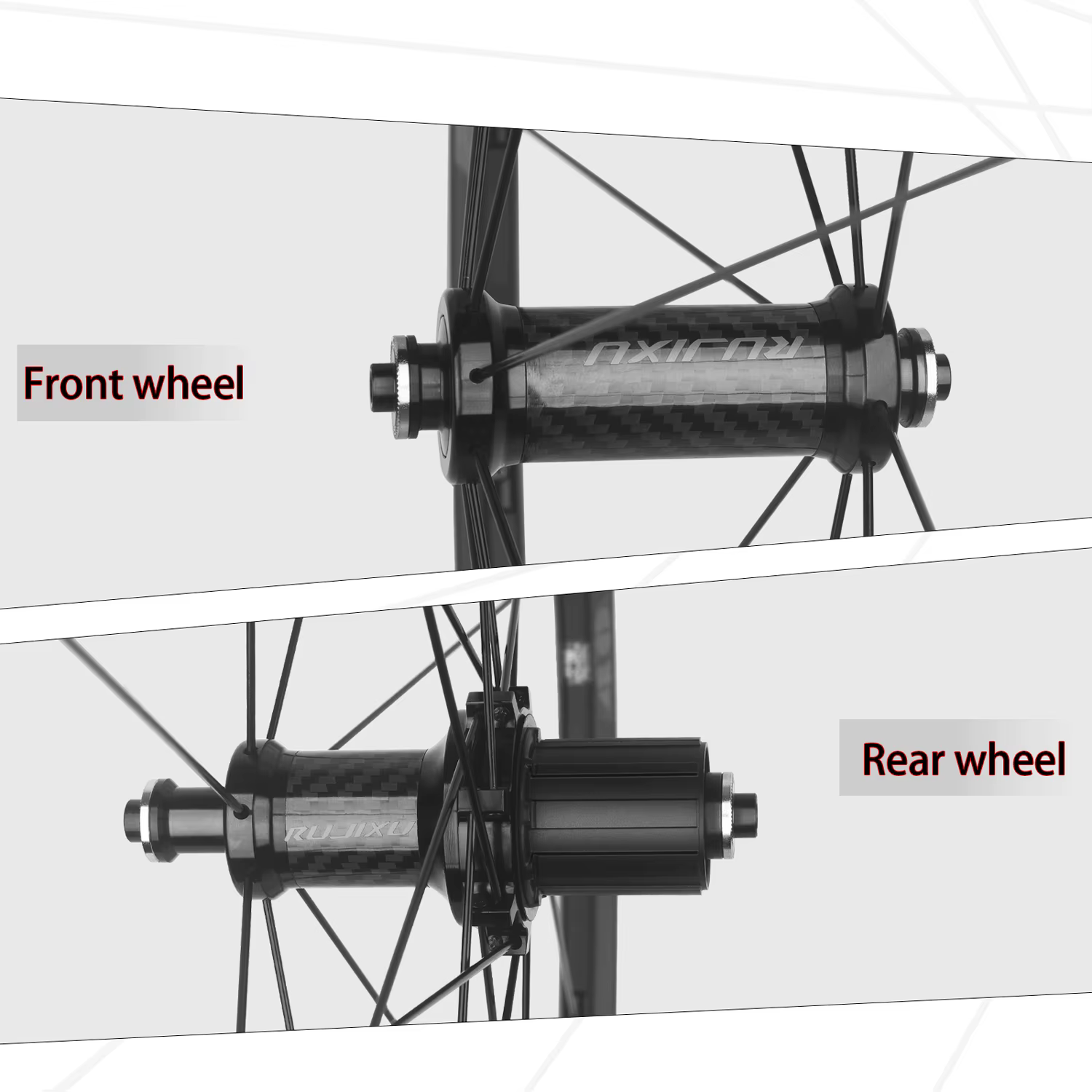 HUB de tube en fibre de carbone ultra-léger 700C, 120 anneaux, roue de vélo de route, frein en V, double profondeur en alliage d'aluminium 30/40/50mm, paire de roues