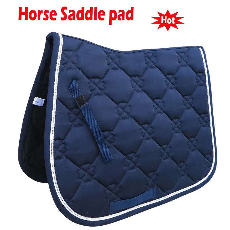 Tapis de selle élastique en coton épais avec corde à Double rouleau