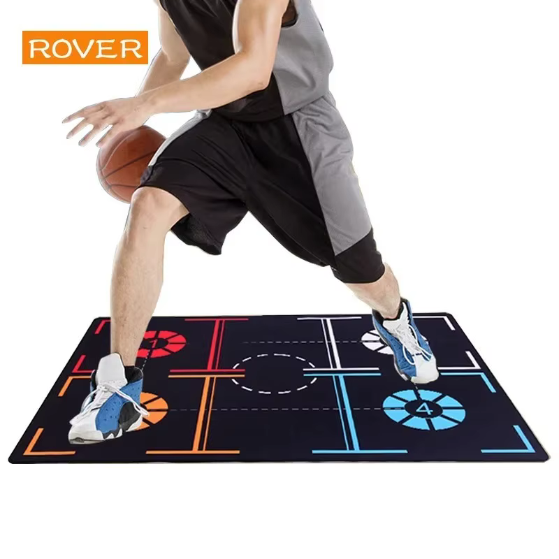 Tapis d'entraînement de basket-ball, matériau insonorisant antidérapant, tapis antidérapant pour entraînement, facile à nettoyer, absorption de l'eau en intérieur