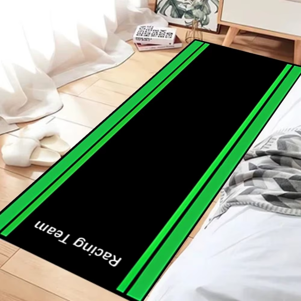 Tapis de moto, tapis antidérapant pour garage, pour le stationnement des motos, absorbant, style racing/à carreaux/prêt pour la course, tapis pour moto