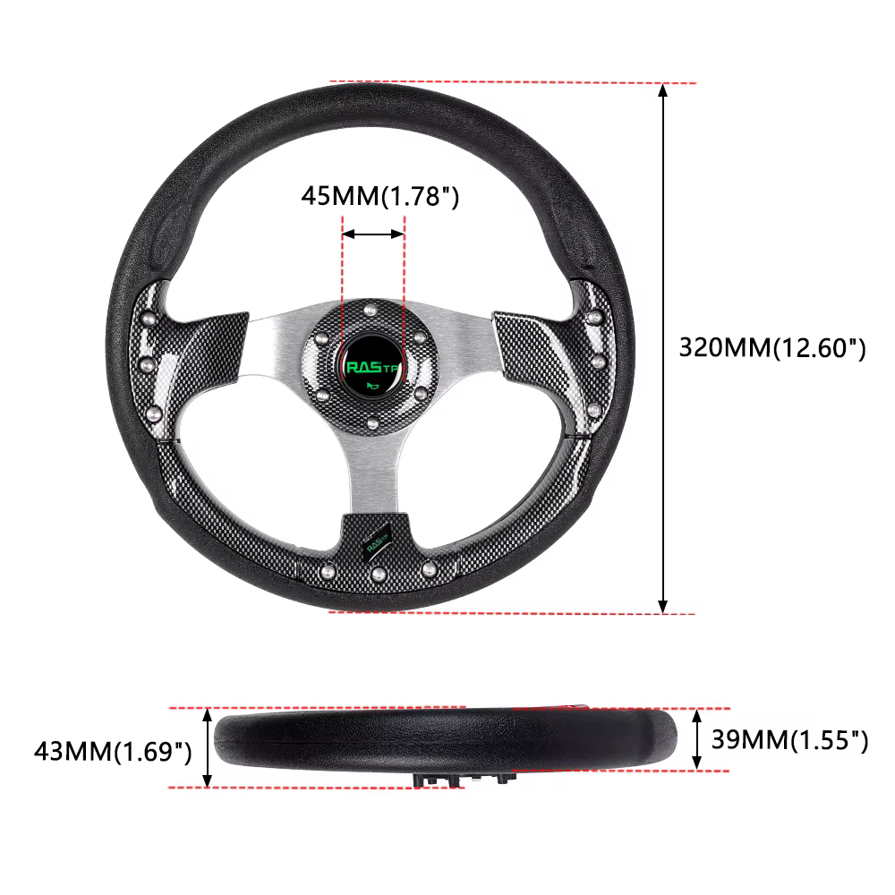 Bartoo-volant de chariot de Golf universel à 6 boulons, 13 pouces/320mm, pour EZGO Club Car Yamaha, convient à la plupart des véhicules STW018