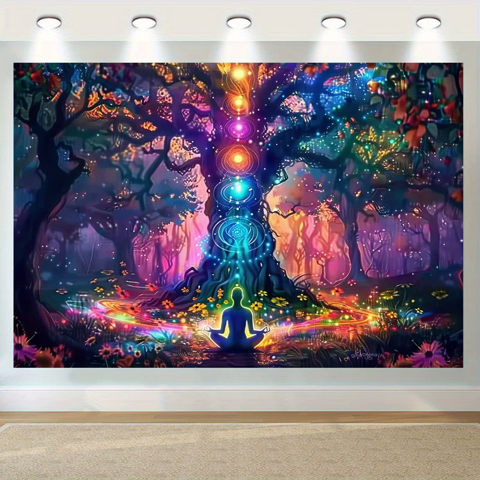 VIKAMA – tapisserie de forêt de Chakra spirituel