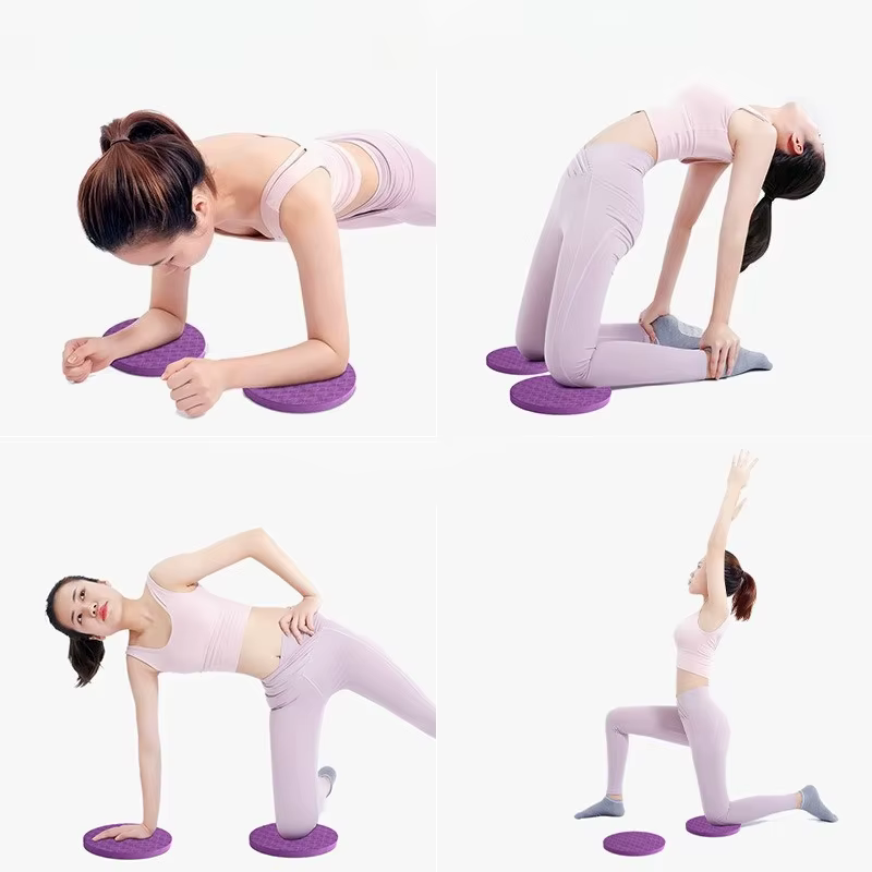 Tapis de yoga sportif rond et épais en mousse
