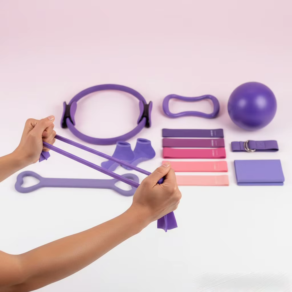Ensemble complet de Pilates 13 pièces : ballon d'exercice