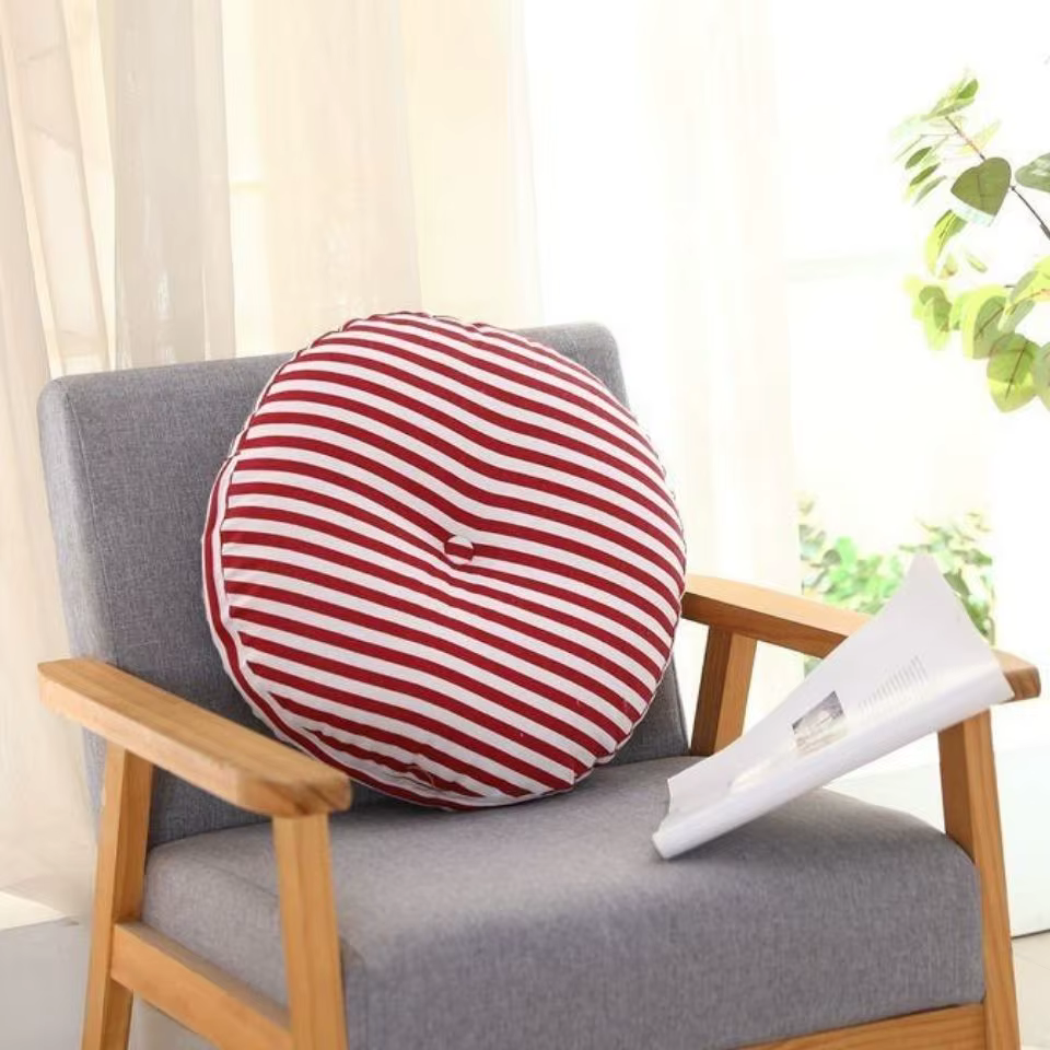 Grand coussin de méditation Zafu en lin pour fenêtre en baie