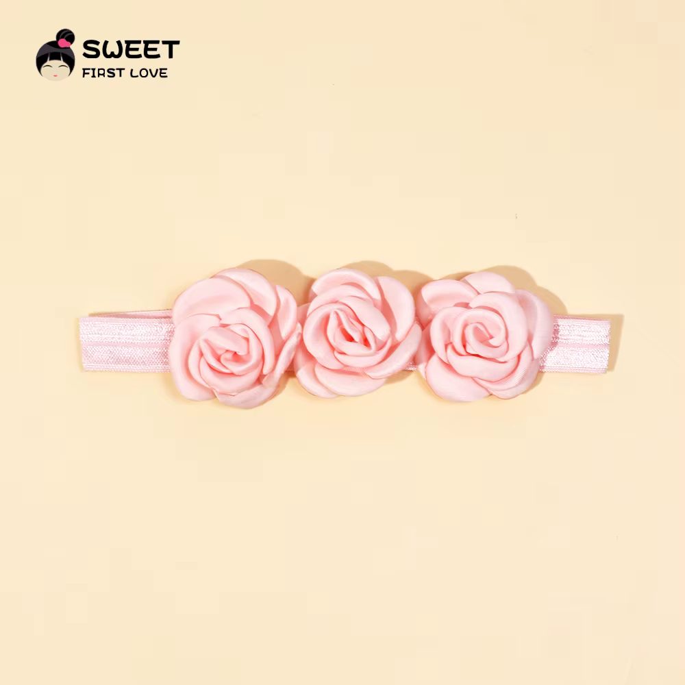Bandeau artificiel astique en Mousseline de Soie Solide pour Bébé, Accessoire de Princesse pour Nouveau-né, Fille et Garçon