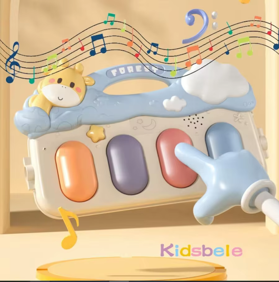 Activité de jeu pour bébé, gymnastique avec Piano, hochets suspendus, tapis de ventre rembourré doux, apprentissage sensoriel Montessori, cadeau de noël pour nouveau-né