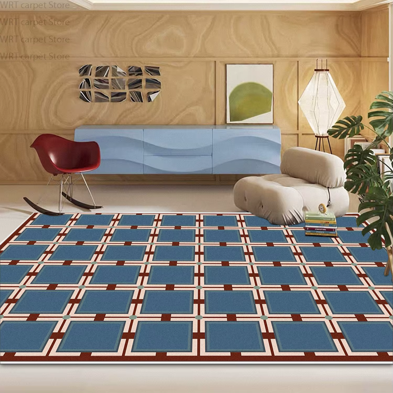 Tapis de salon géométrique moderne
