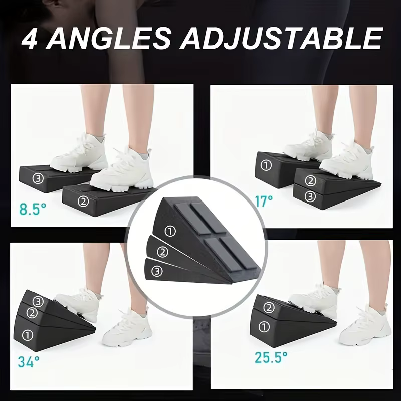3 pièces/ensemble briques de Yoga Squat blocs de cale bloc rampe Deadlift planche inclinée réglable antidérapant mollet pied civière pour exercice salle de sport