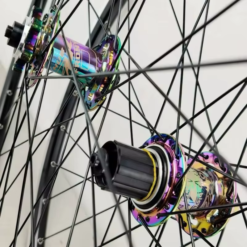 Jeu de roues de VTT 26/27,5/29 pouces, jantes en alliage d'aluminium à double paroi avec rayons à embouts, roues avant et arrière avec freins V-Brake