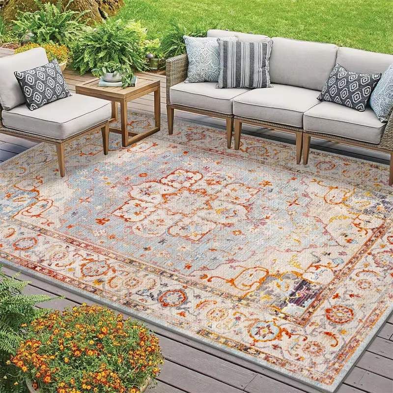 VIAKMA Tapis d'extérieur de style bohème pour la décoration de la maison