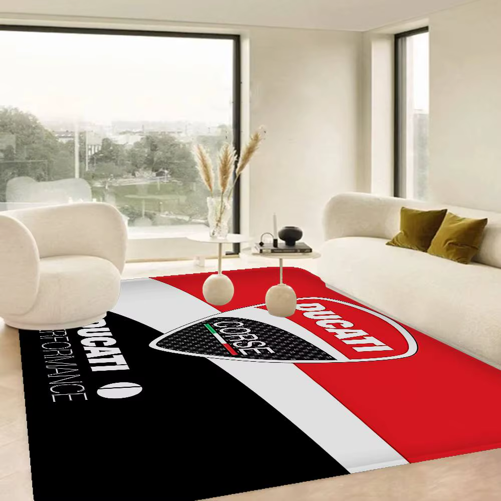 Tapis de sol rectangulaire antidérapant avec LOGO de moto D-Ducati, tapis de salle de bain doux pour la maison, tapis d'entrée intérieur et extérieur, tapis de décoration d'hôtel