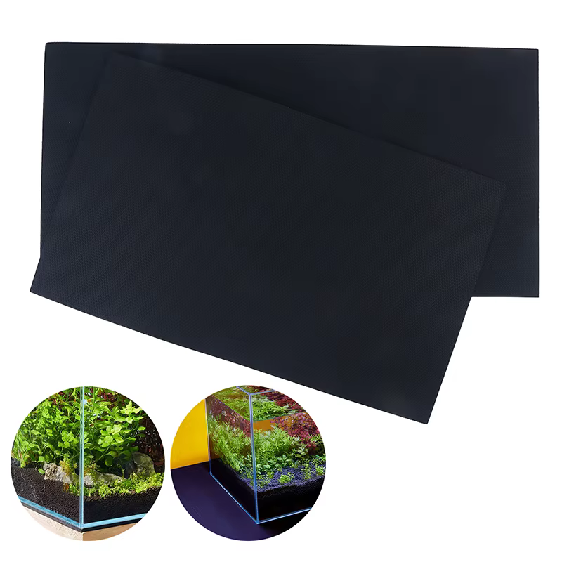 Tapis noir épaissi pour aquariums, sous-couche antidérapante et absorbant les chocs, isolation pour aquarium, adapté au terrarium et à l'aménagement paysager