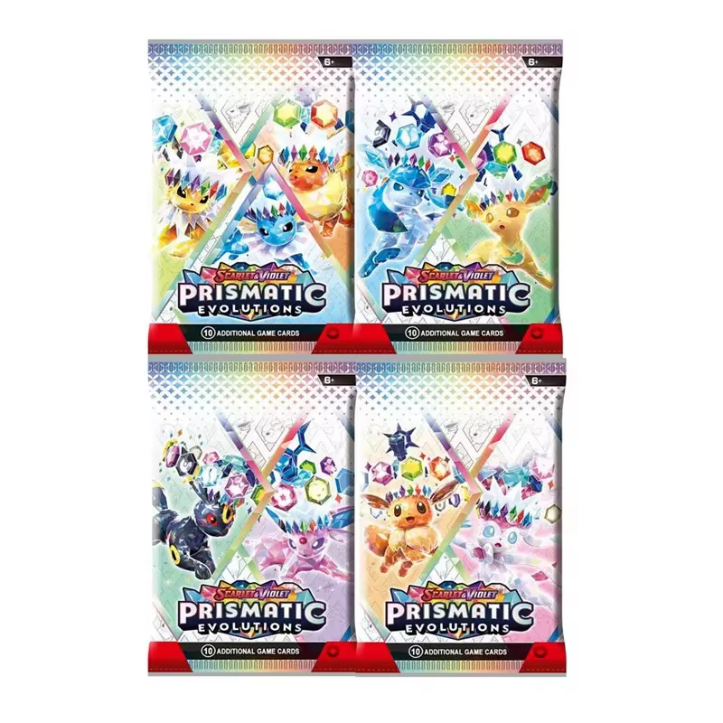 360 cartes Pokémon Prismatic Evolutions PHANTASMAL FLAMES Scarlet Violet 151 Black Bolt Booster Battle Transaction Card en anglais
