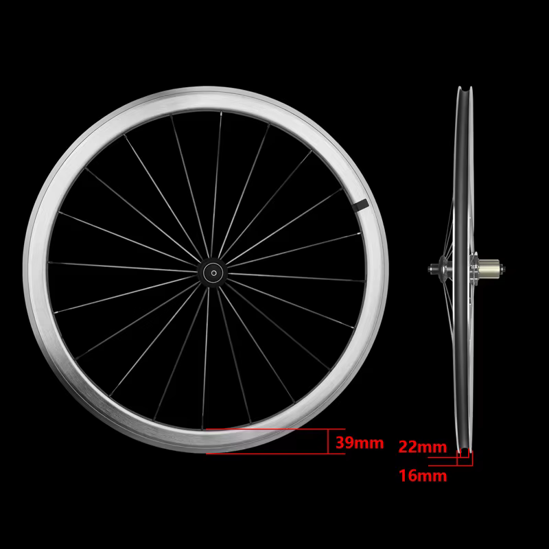 Jeu de roues de vélo 700C 30/40/50 mm en alliage d'aluminium, roues de vélo de route sans logo