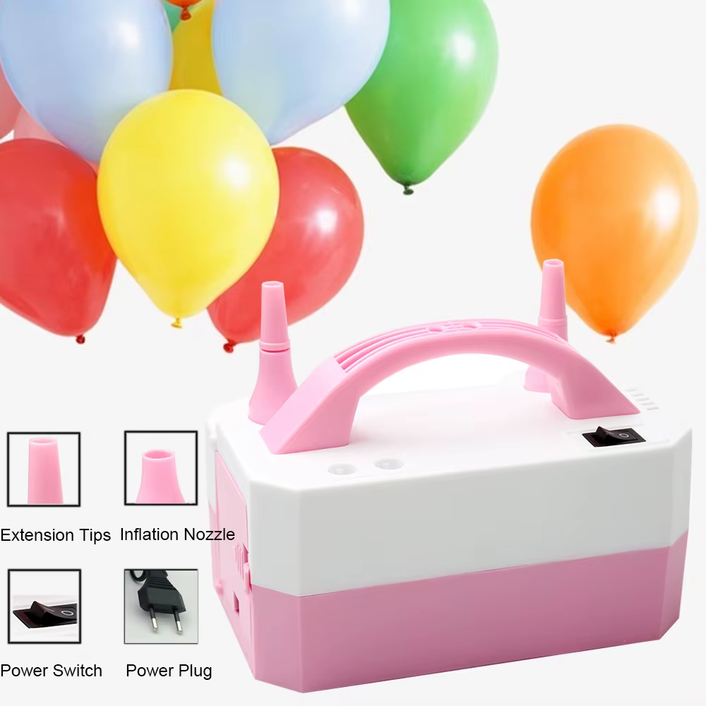 Pompe à ballons électrique pour la décoration de la pièce - Gonflez 2 ballons simultanément avec des modes rapide et lent pour la décoration de fête
