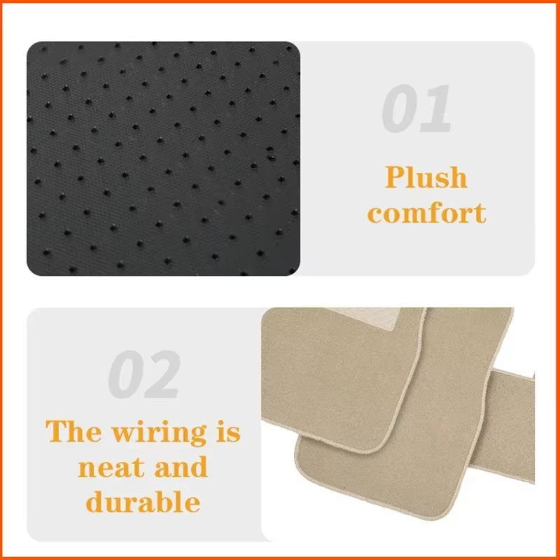 Tapis de sol de voiture tapis universel 4 pièces ensemble complet tapis de sol de voiture pour coussinets de pied Auto couverture de tapis Automobile style de voiture universel