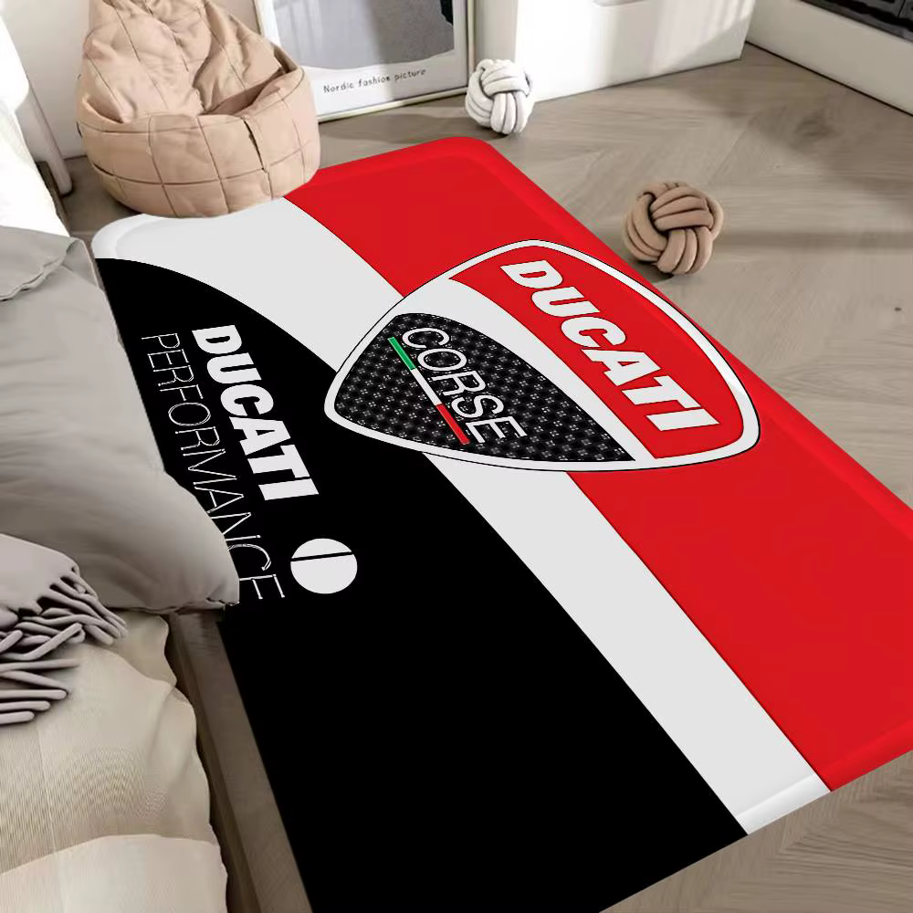 Tapis de sol rectangulaire antidérapant avec LOGO de moto D-Ducati, tapis de salle de bain doux pour la maison, tapis d'entrée intérieur et extérieur, tapis de décoration d'hôtel