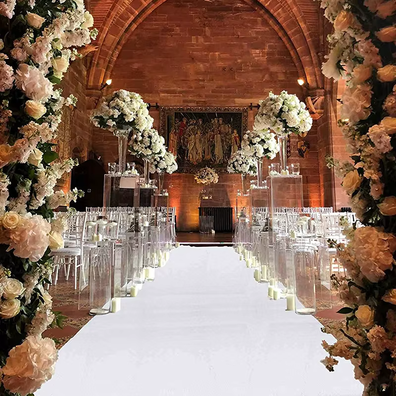 Tapis blanc fête longueur personnalisée tapis de mariage allée coureur tapis rouge élebrations récompenses événements décoration tapis