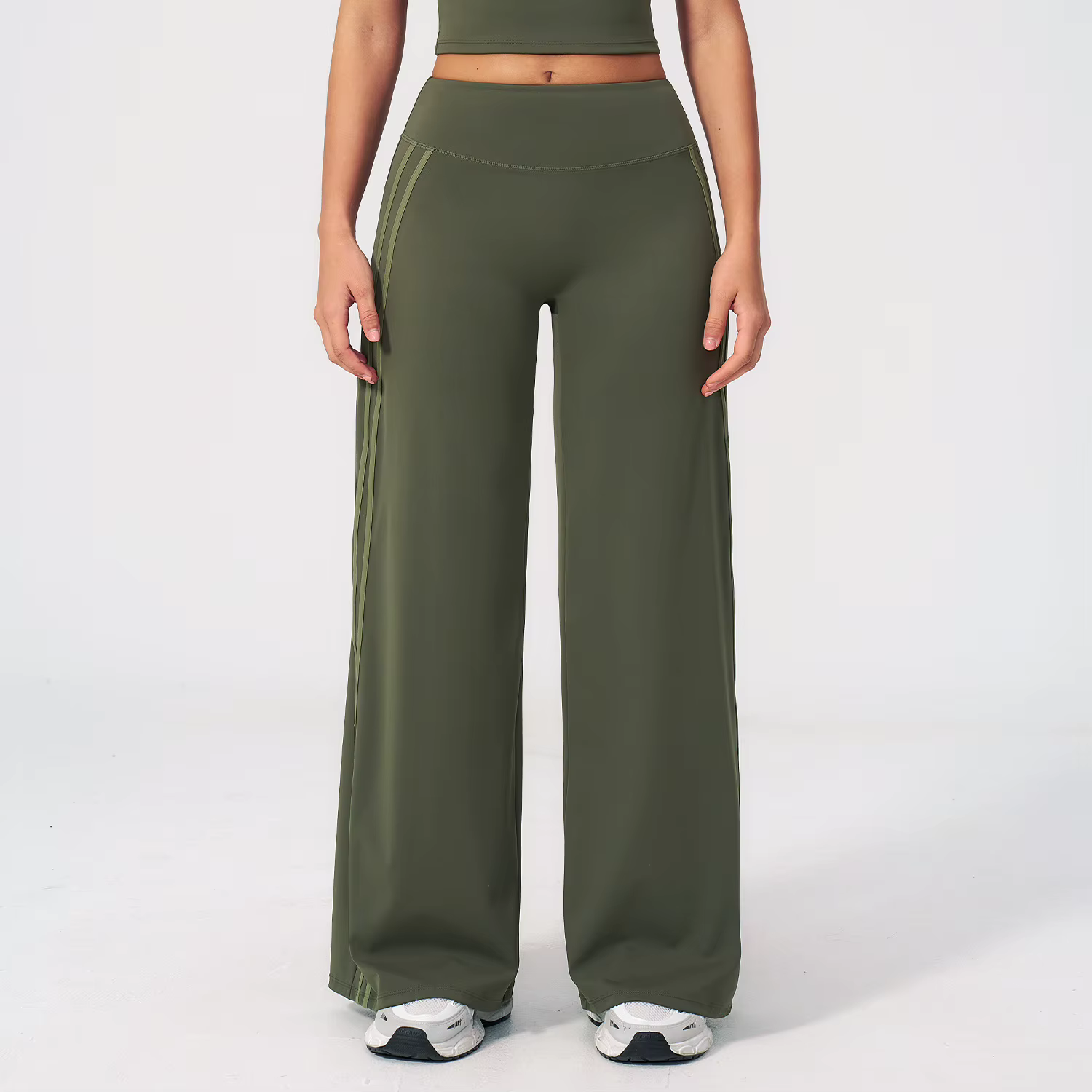 Pantalon de yoga taille mi-haute pour femme