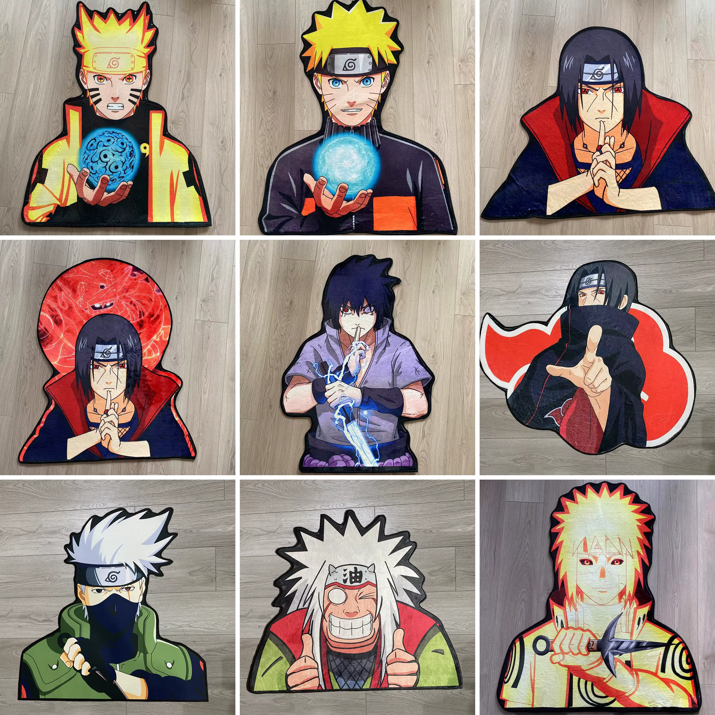 Anime Manga Naruto doux anti-dérapant tapis maison chambre dessin animé déco cuisine salle de bain tapis antidérapant paillasson enfants cadeau