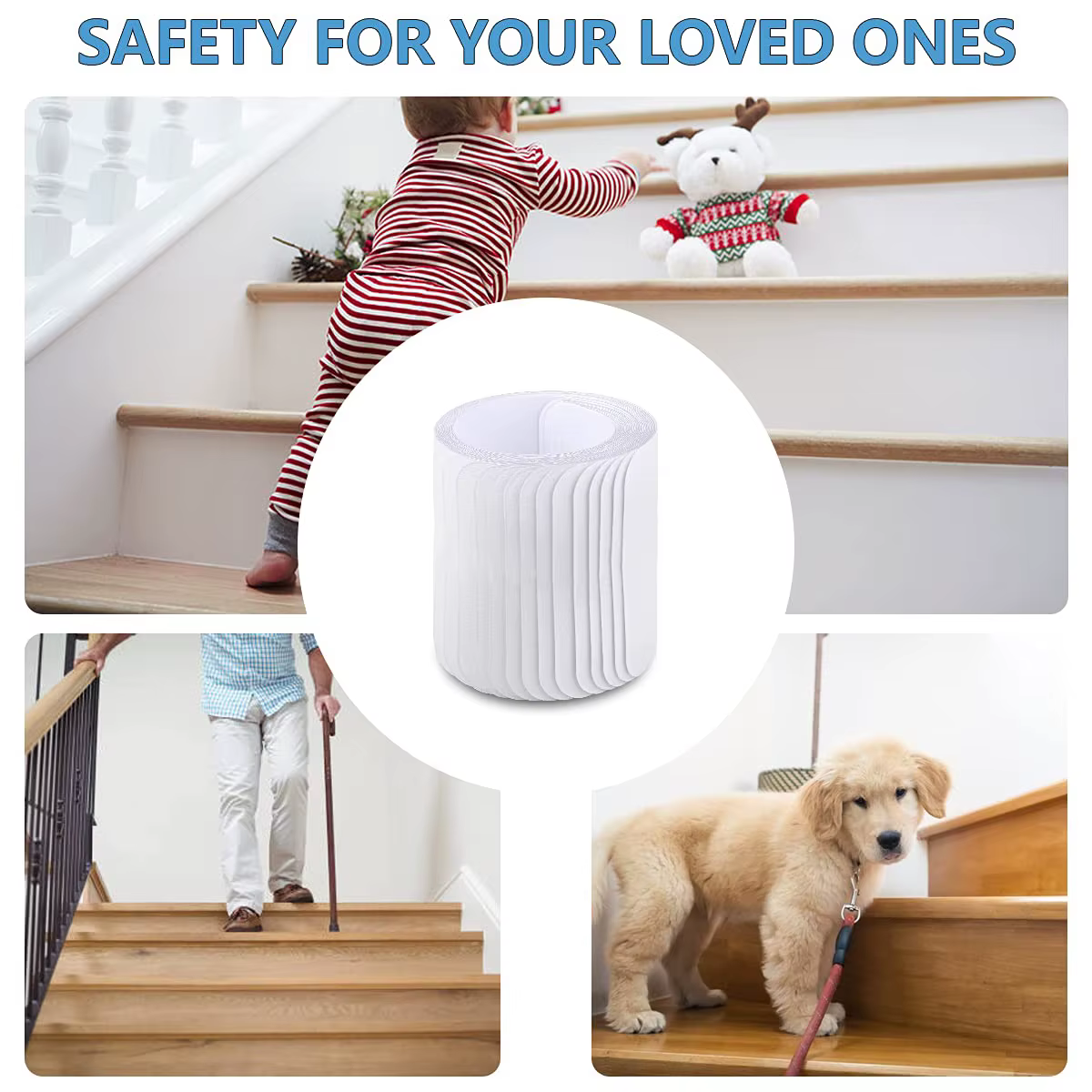 Bande autocollante antidérapante pour escaliers, 1 à 10 pièces, tapis d'escalier, salle de bain, porte de sol, tampon de Protection antidérapant