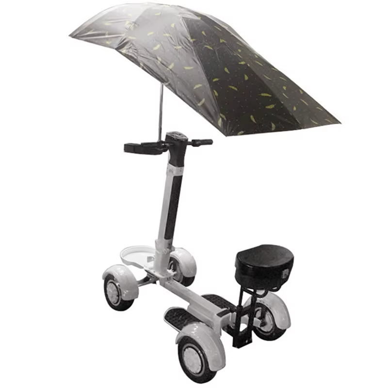 Voiturette de golf électrique tout-terrain à quatre roues, haute puissance, scooter pliable avec parasol perfecBattery, 10 pouces, 2000W
