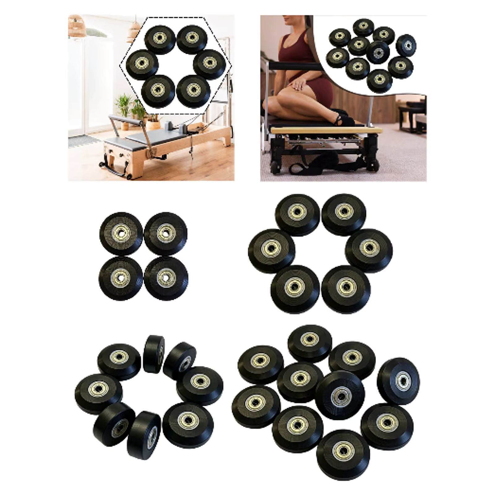 Roues de Reformer Pilates 58 mm en PU