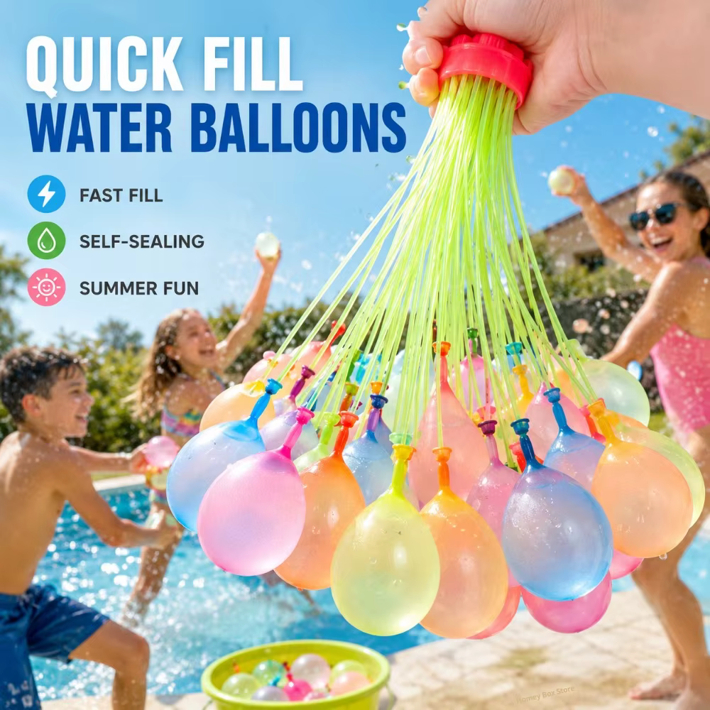 Ballons d'eau d'été : Ballons d'eau à remplissage rapide pour fête au bord de la piscine, jeu d'équipe en plein air, jouet aquatique de plage, décoration de festival
