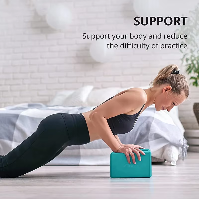 1PCYoga blocs de construction Cubes Pilates briques tapis de renfort Sport fournitures de Yoga exercice équipement d'exercice à domicile Fitness Eva