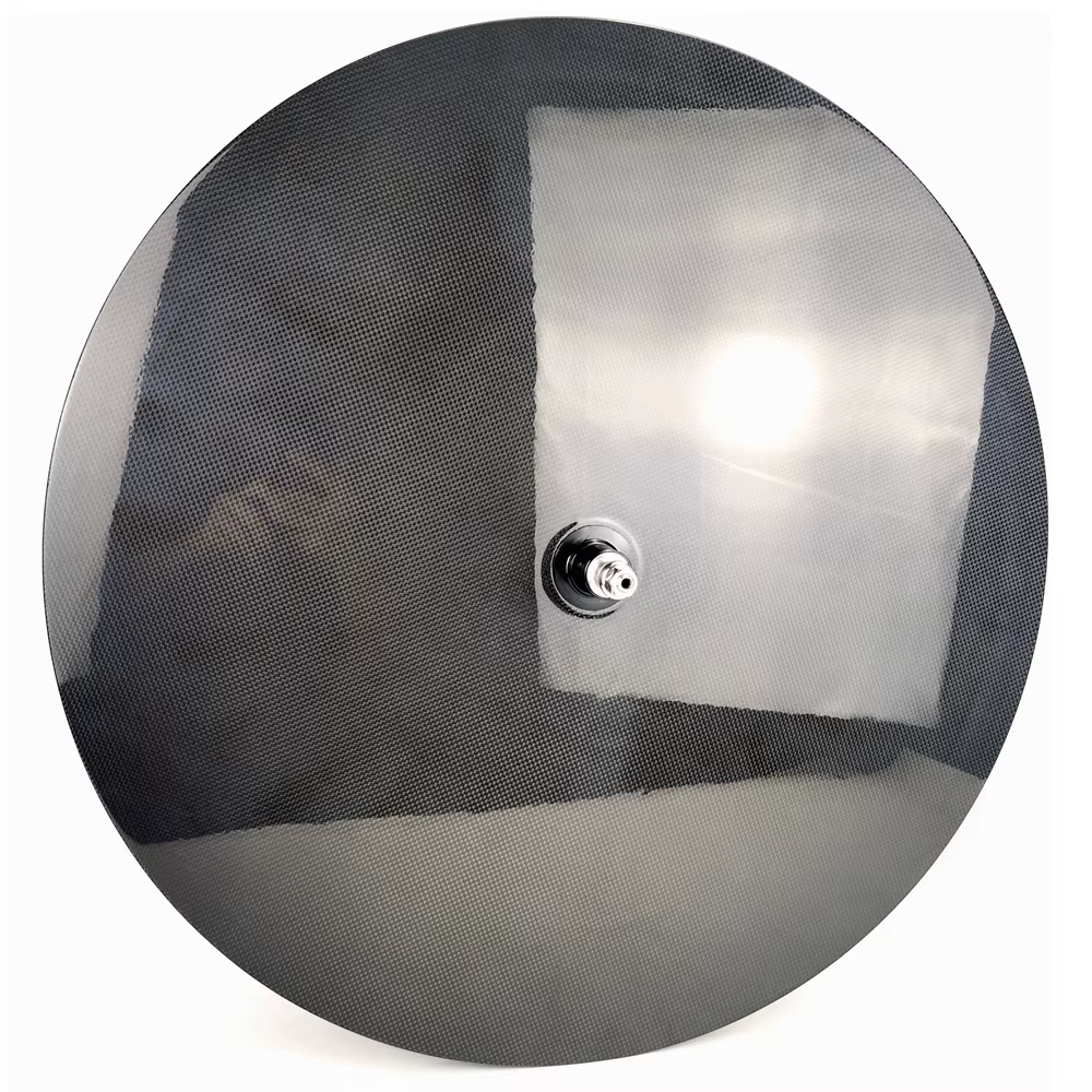 Roues de vélo de piste 700C entièrement en carbone, jantes avant 51 mm de profondeur à cinq rayons, roues arrière à disque, largeur 23 mm, type clincher/tubulaire.